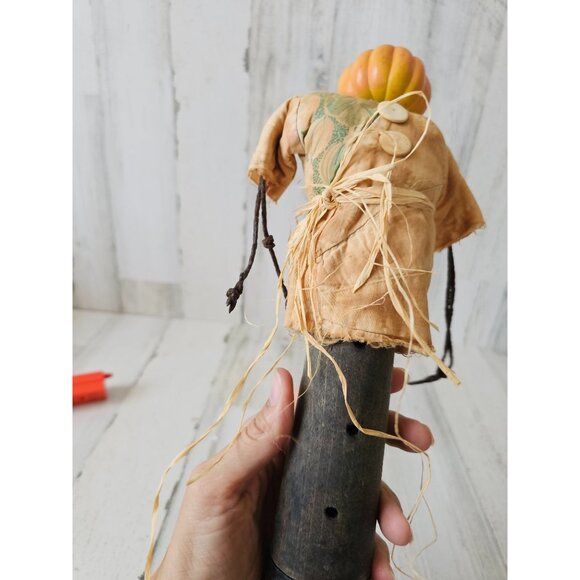 Vintage bonnie artisan skeleton pumpkin Halloween decor unique original design d - Picture 8 of 10